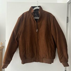 Men's Suede Bomber Jacket